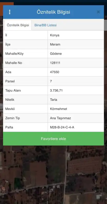 EMLAKYAP TAN KONYA MERAM GÖDENE DE 281M2 SATILIK TARLA