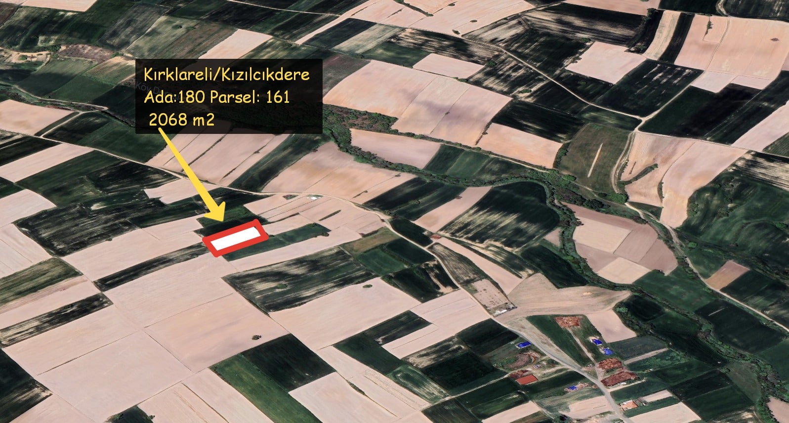 EMLAKYAP TAN KIZILCIKDERE DE SATILIK FIRSAT TARLA