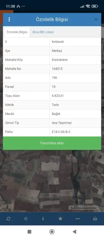 EMLAKYAP TAN KIRKLARELİ KIZILCIKDERE BAĞ YERİ