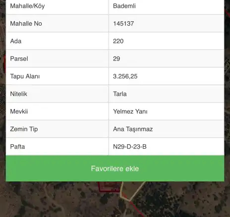 EMLAKYAP TAN KONYA HADİM BADEMLİ DE SATILIK BAHÇE TARLA